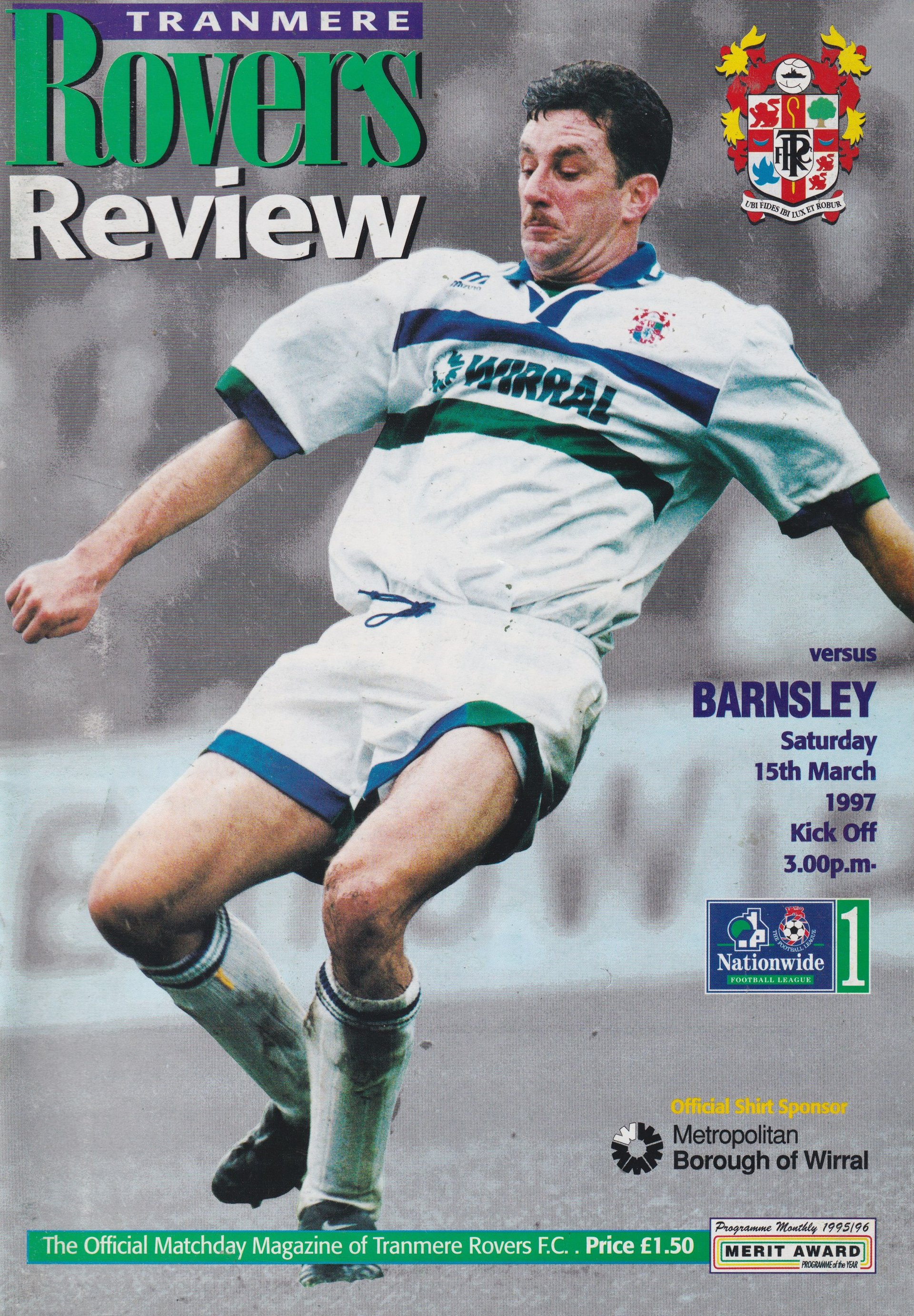 Tranmere Rovers v Barnsley match programme